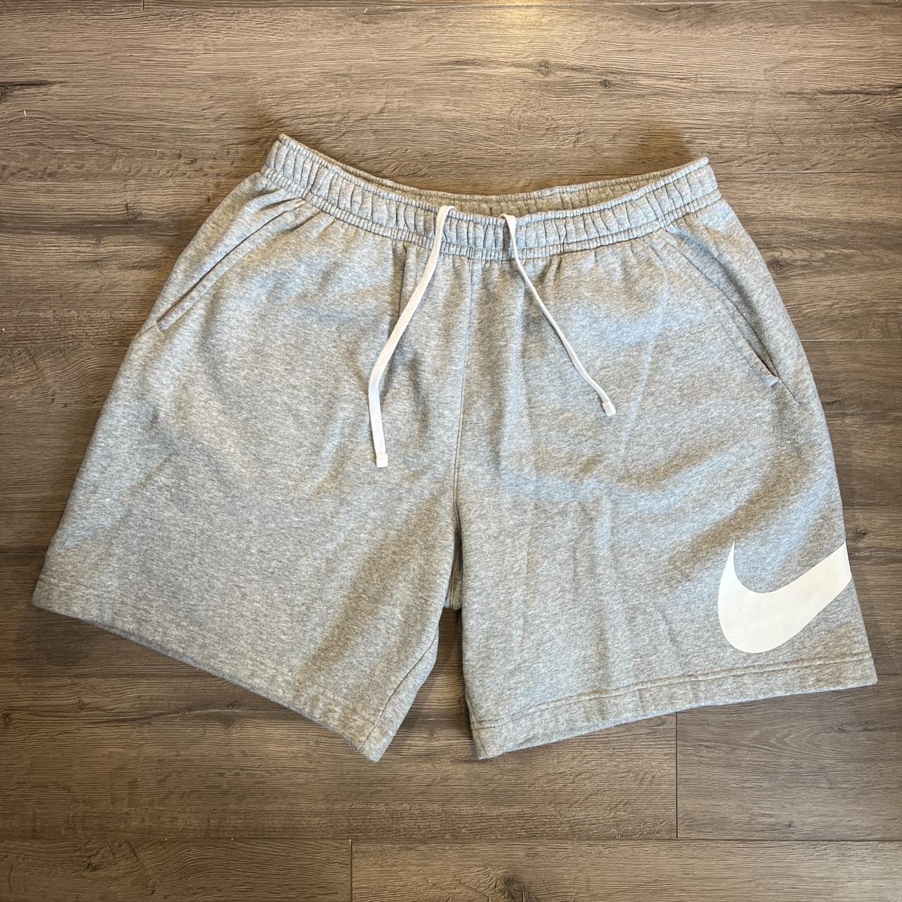 Nike Shorts Men’s XL Grey Wrap Around Swoosh Big... - Depop