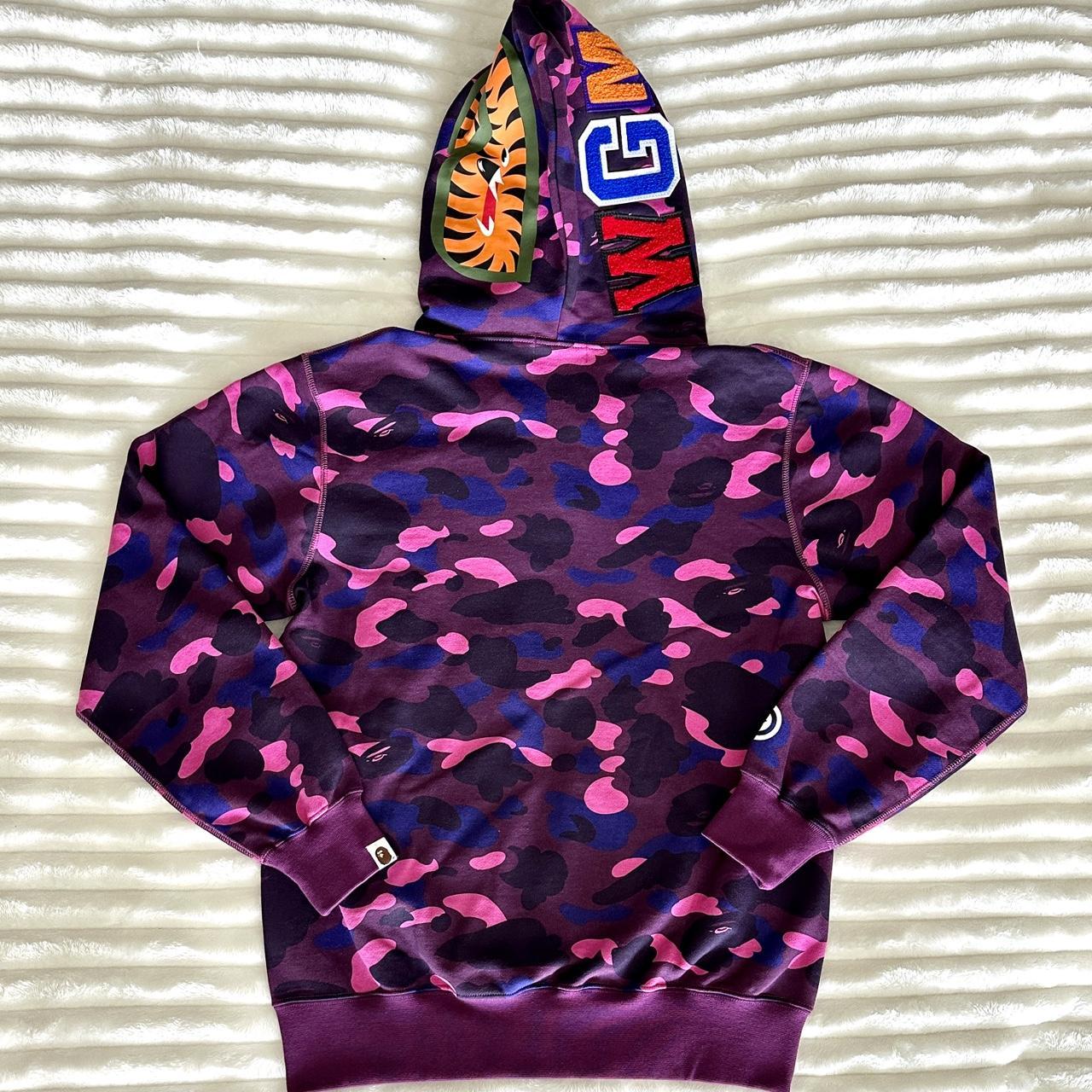 Bape Shark Camo Full Zip Hoodie, Armpit to armpit