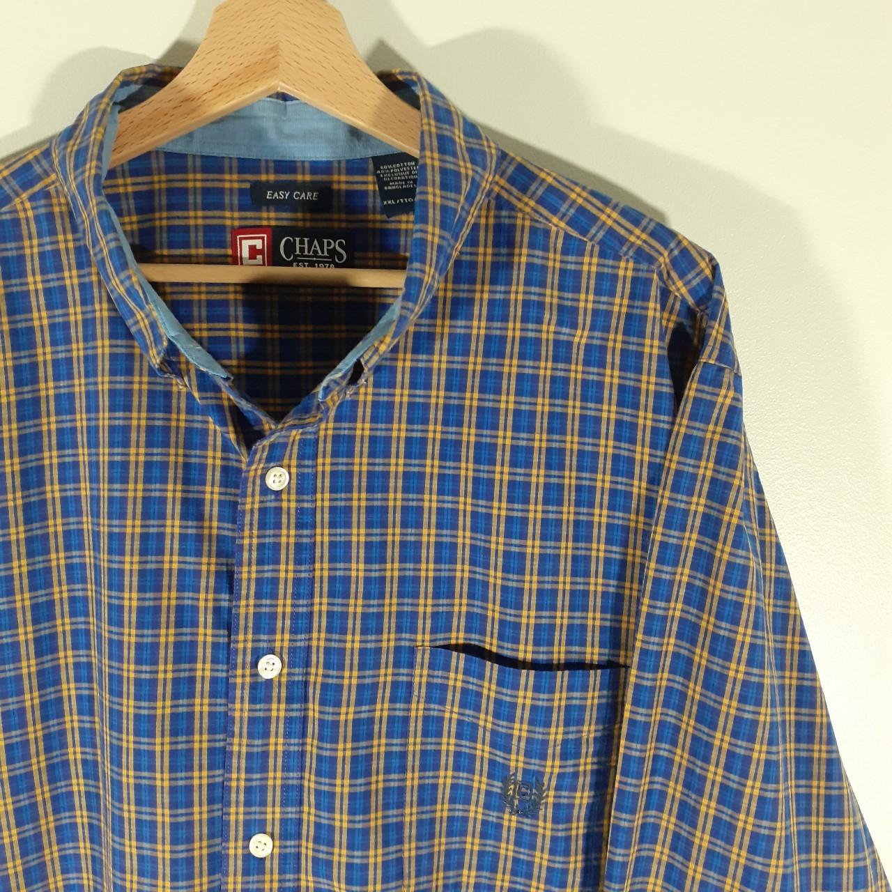 Ralph Lauren Men's Blue and Yellow Shirt | Depop