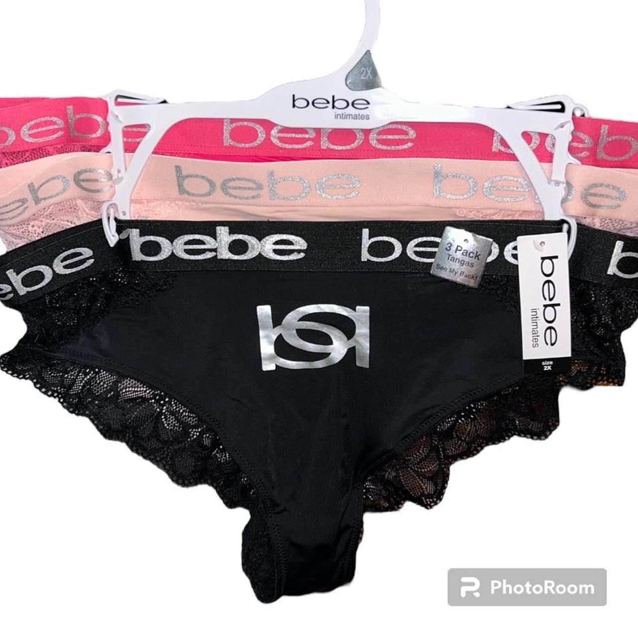 3 pairs of plus size panties. Black, pink, and light - Depop