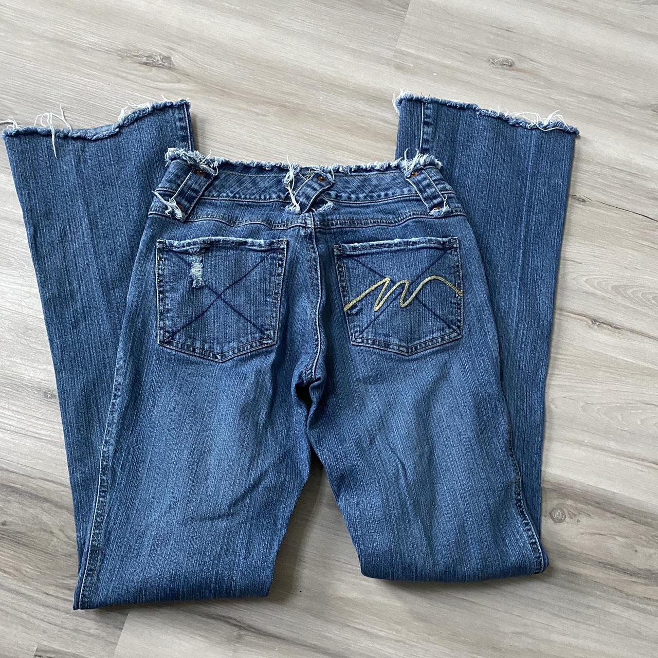 blue asphalt Size 5 flare Fiona jeans, cute... - Depop