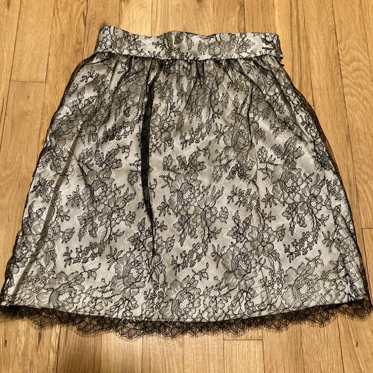 Bonpoint Women's Black and White Skirt | Depop