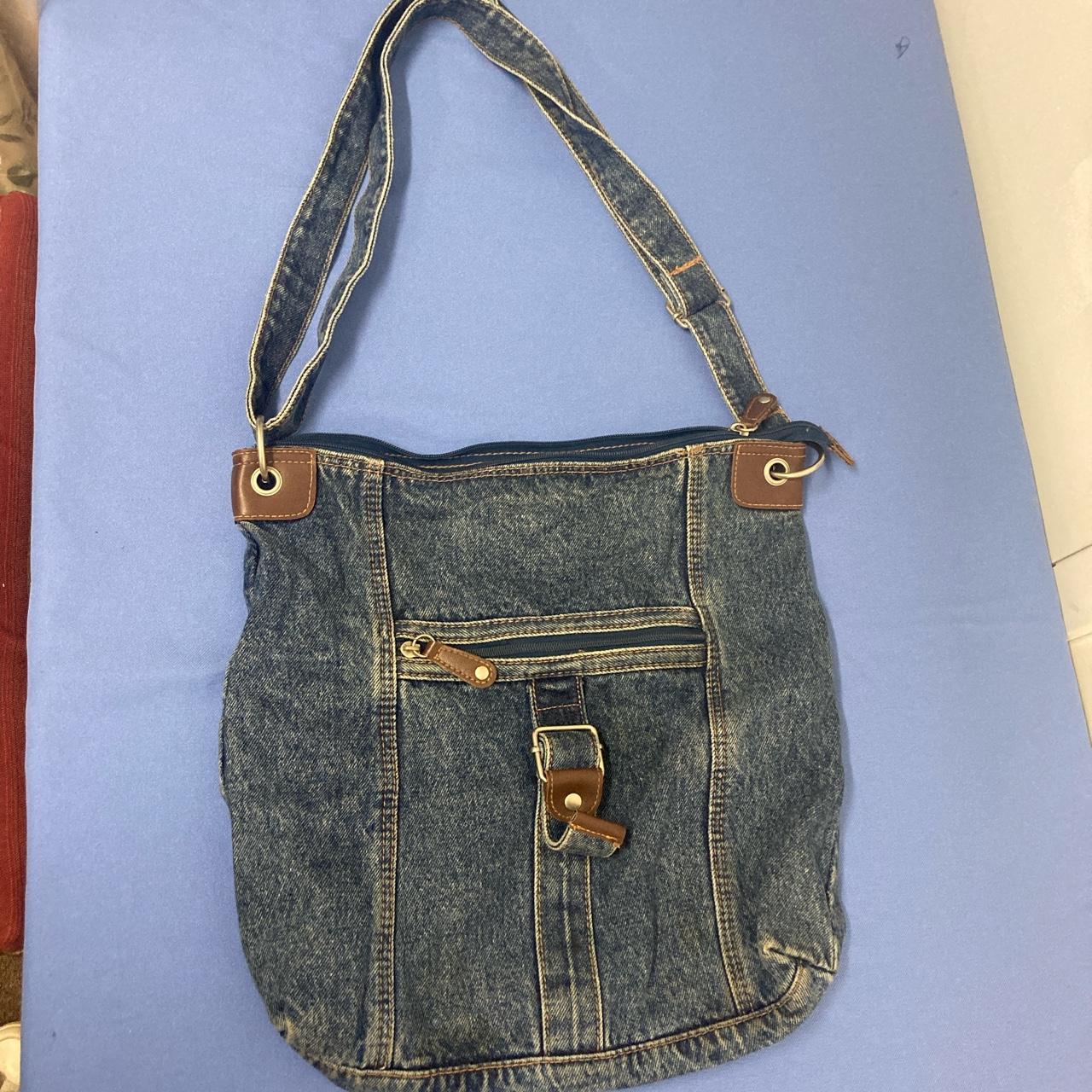 Upcycled denim jeans bag 💙adorable utilitarian... - Depop