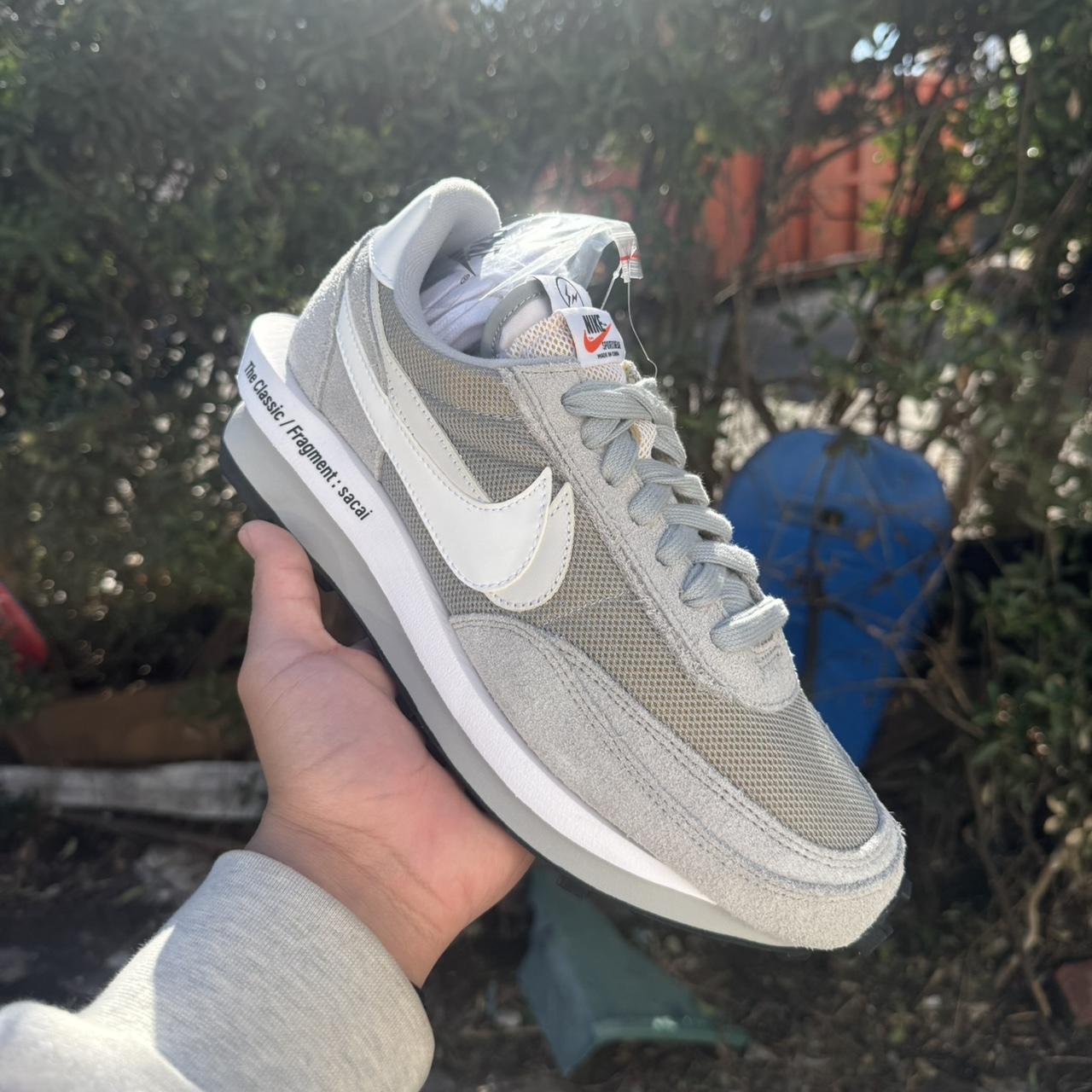 fragment x sacai x nike ldwaffle light smoke grey