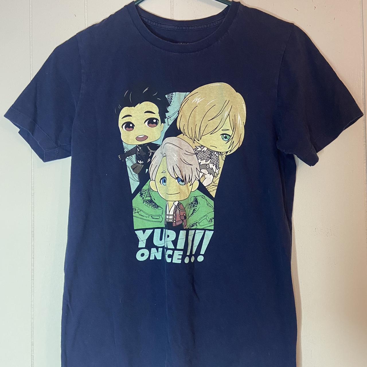 Hot Topic Men's T-shirt Blue S – Yuri on Ice chibi hot topic