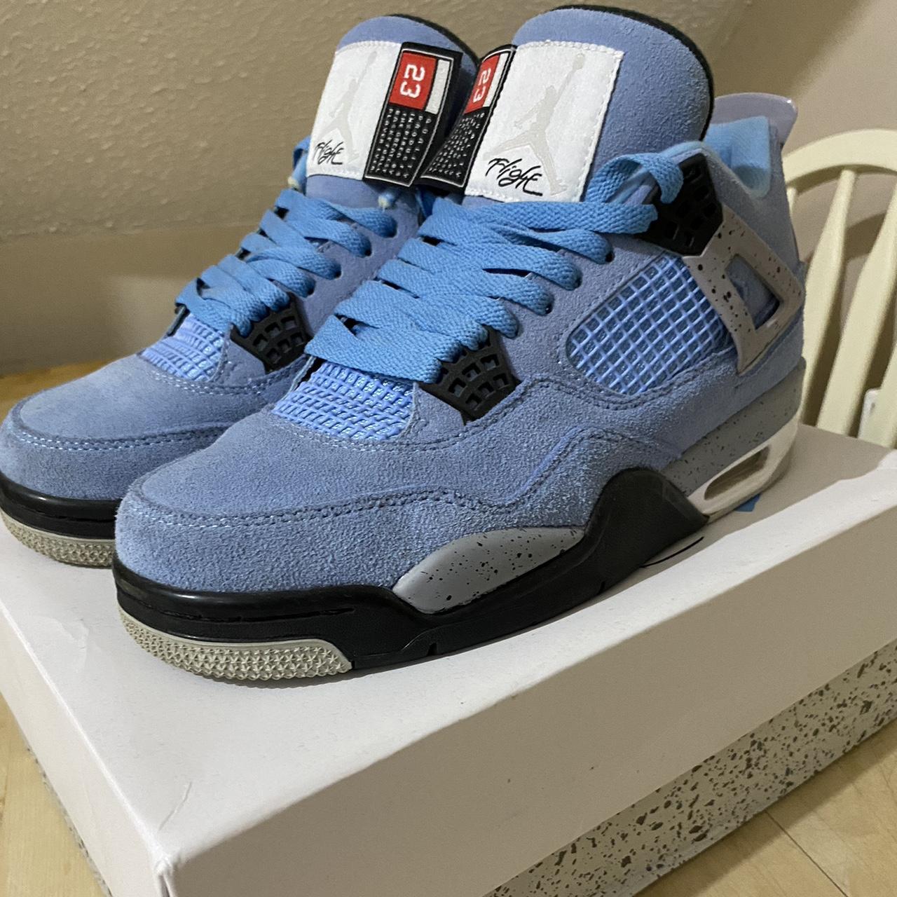 mens jordans blue and white