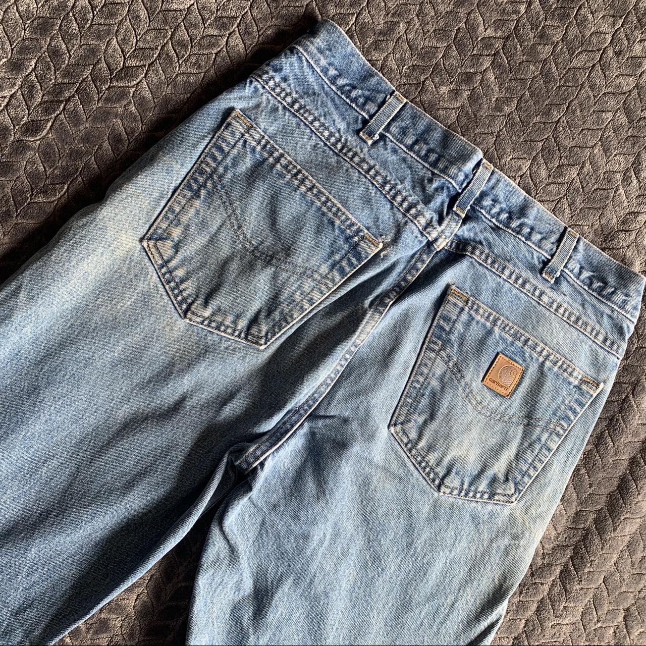Carhartt Work Jeans Carhartt distressed work jeans,... - Depop