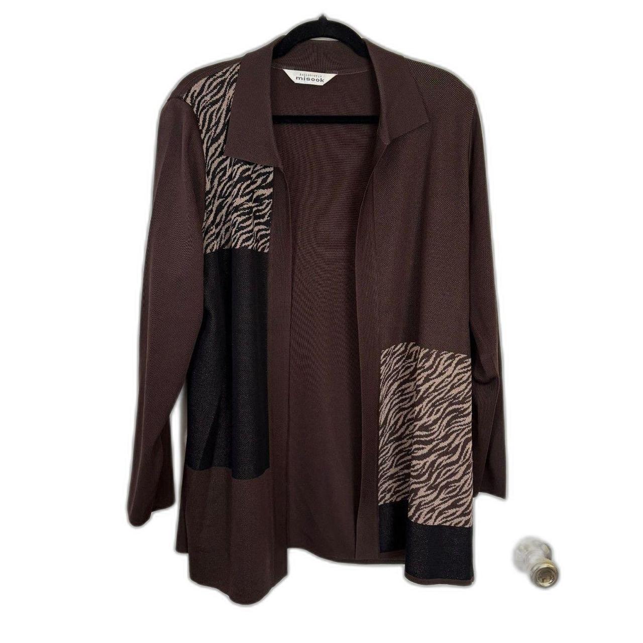 Exclusively Misook Brown Cardigan outlet M