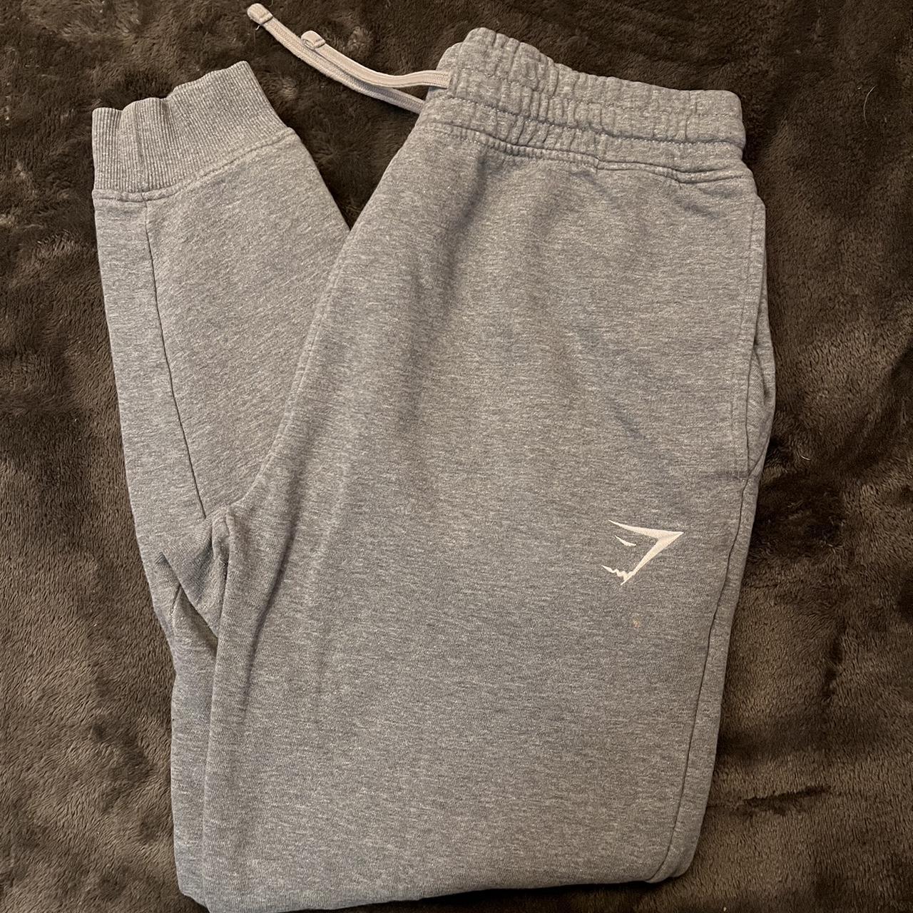 Grey Men’s GymShark Sweatpants Strings for Tighten... Depop