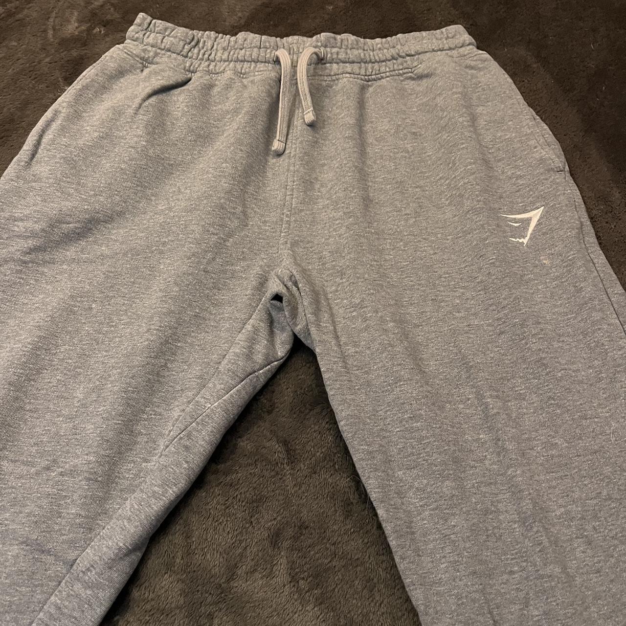 Grey Men’s GymShark Sweatpants Strings for Tighten... - Depop