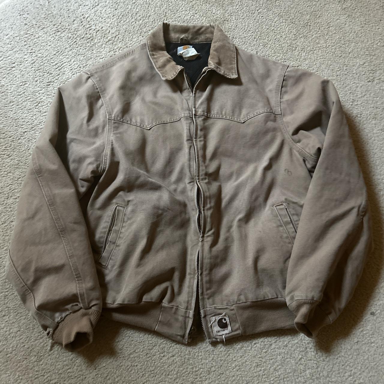 Vintage light brown carhartt Santa Fe jacket great... - Depop