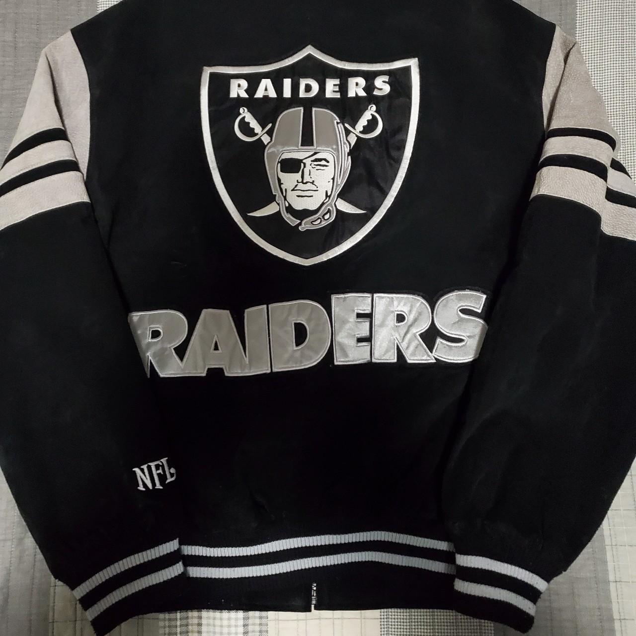 Los Angeles raiders light weight jacket. NFL - Depop