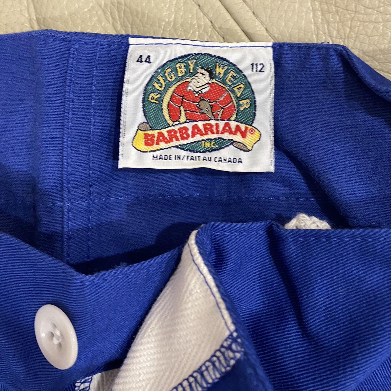 Barbarian Men's Blue Shorts Depop