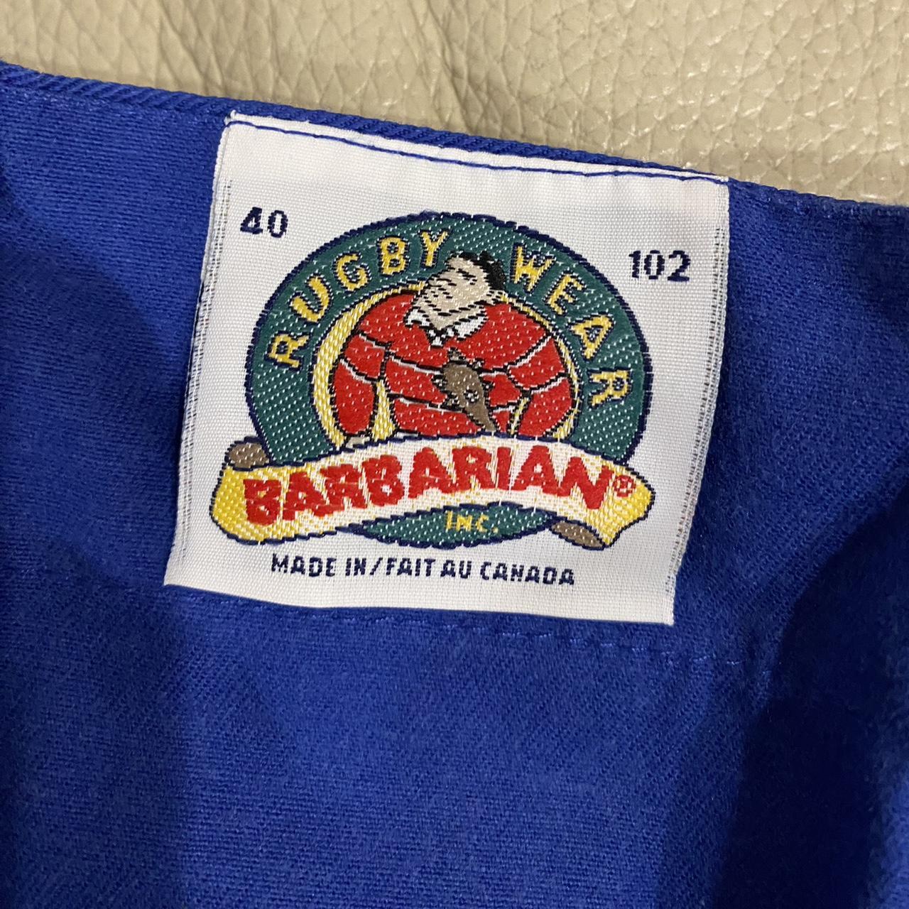 Barbarian Men's Blue Shorts Depop
