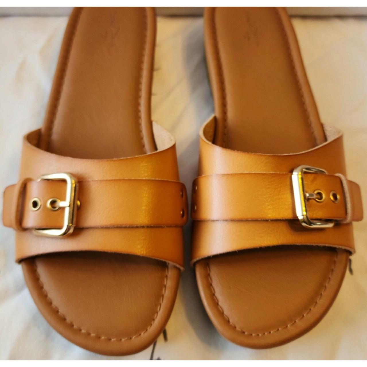 Pre-owned Leather Sandals In Brown