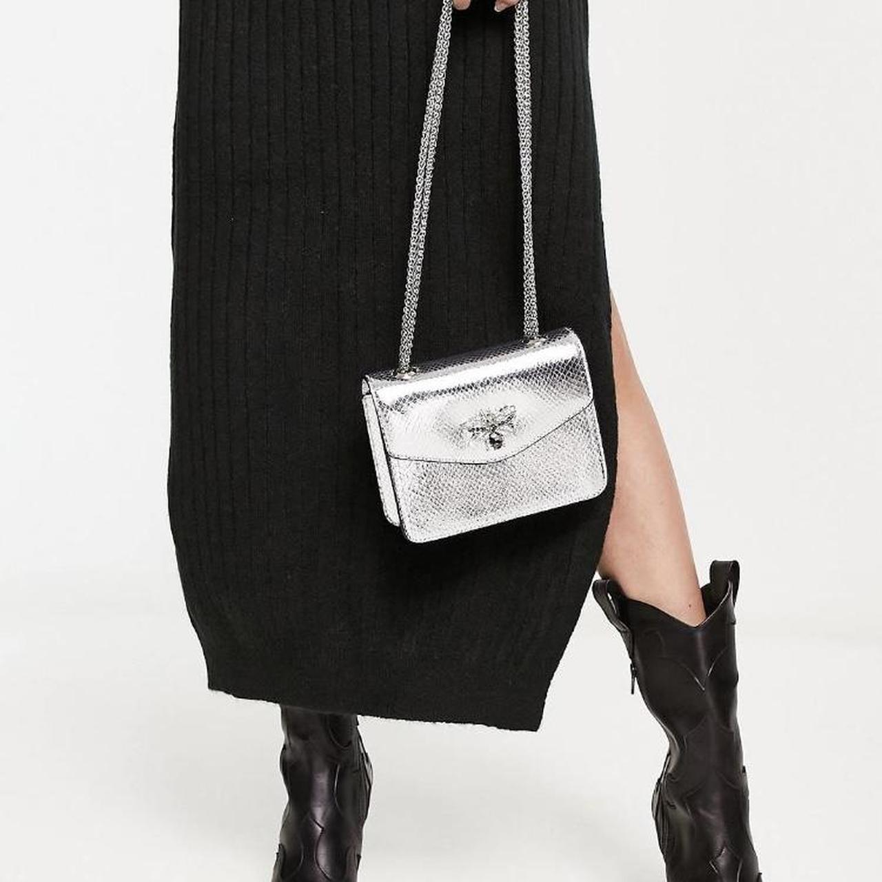 Fine Silver Cross Body Bag Silver Chain Clutch... Depop