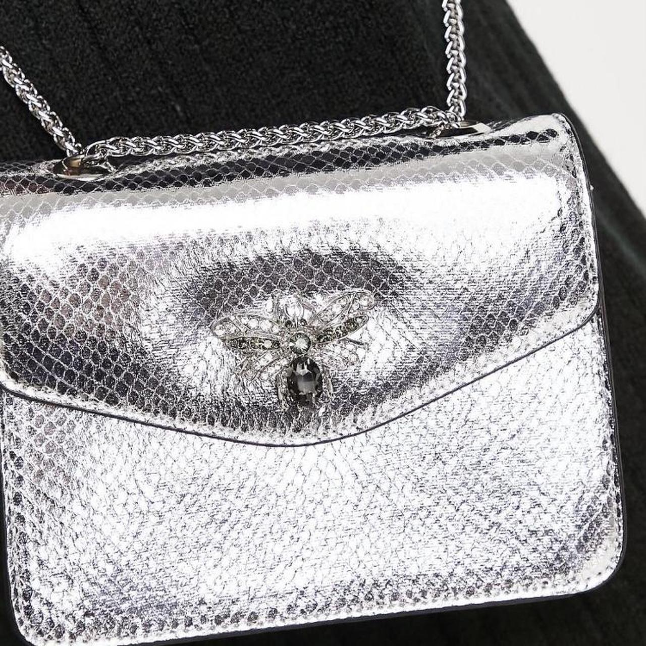 Fine Silver Cross Body Bag Silver Chain Clutch... - Depop