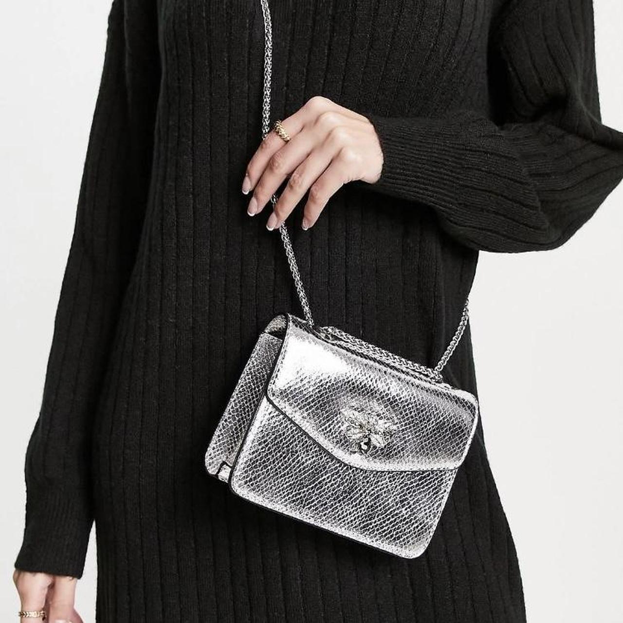 Fine Silver Cross Body Bag Silver Chain Clutch... Depop