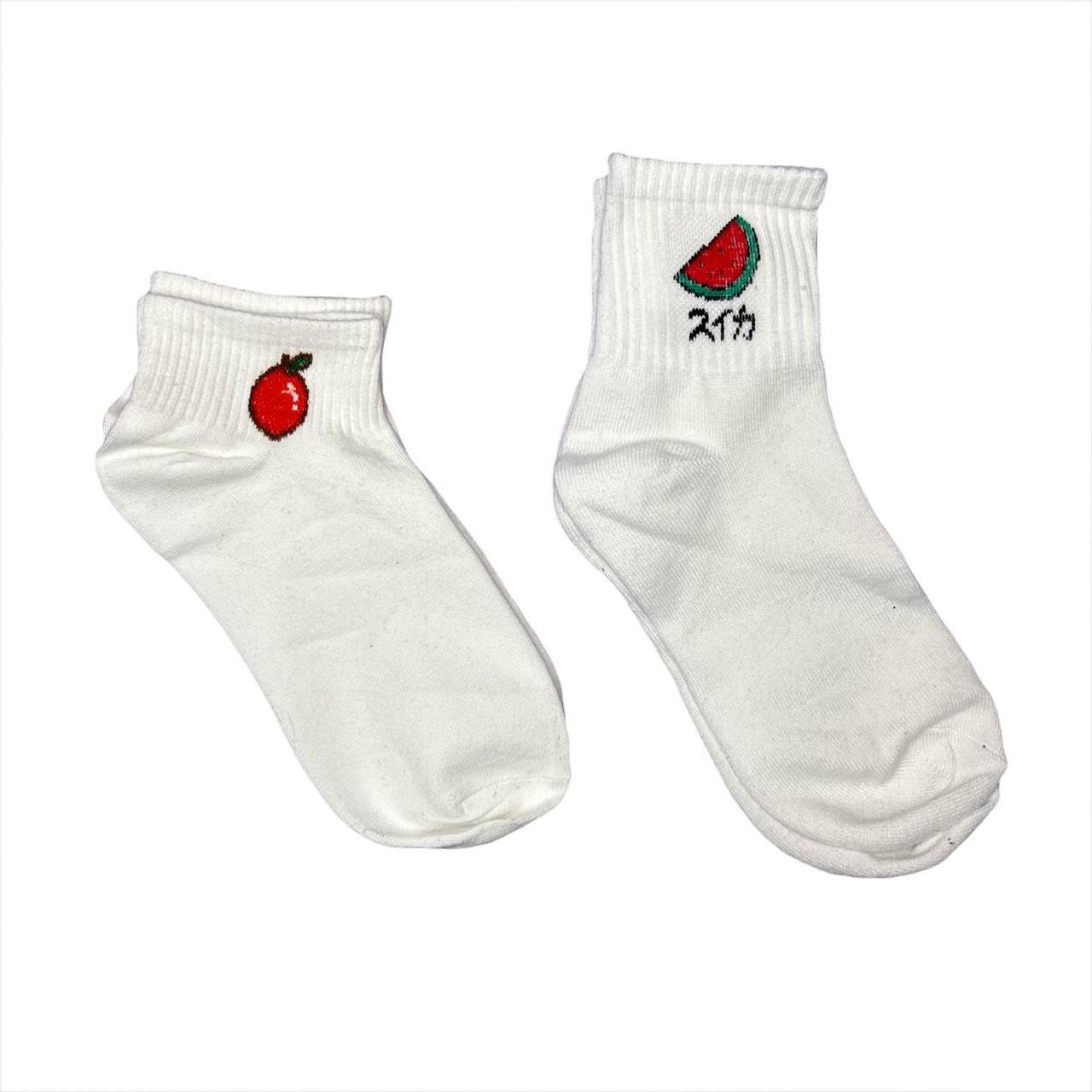 Apple Women's White and Red Footwear Depop