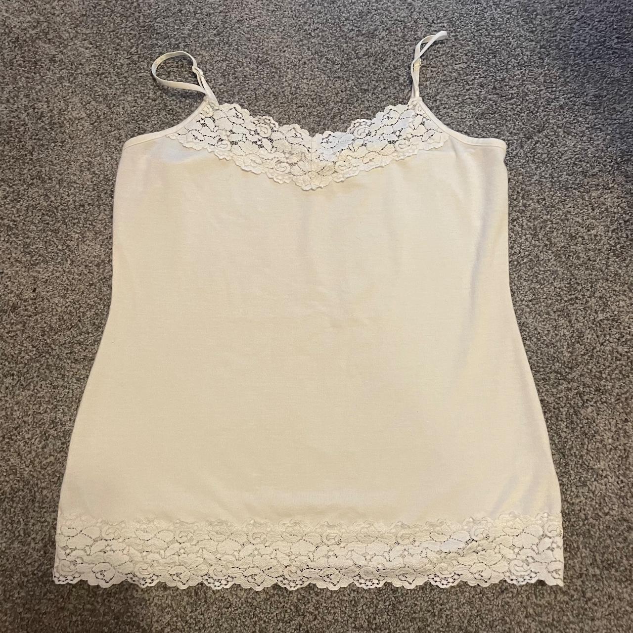 Cato Women’s Camisole with Lace Trim -Adjustable... - Depop