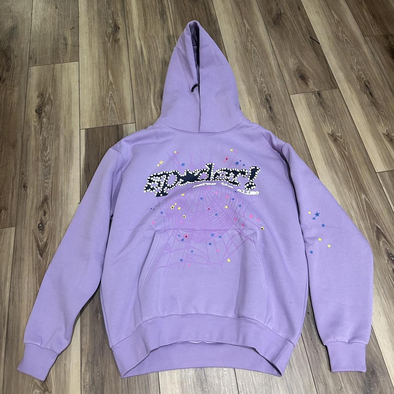 Sp5der Acai Hoodie Purple size large “fits a little | Depop