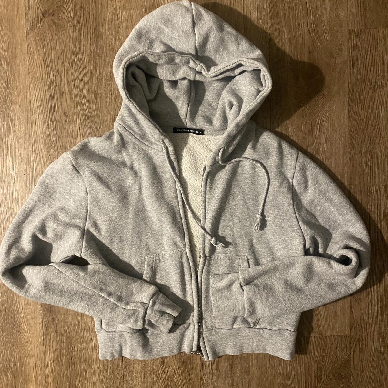 Brandy Melville Women's Grey Sweatshirt Depop