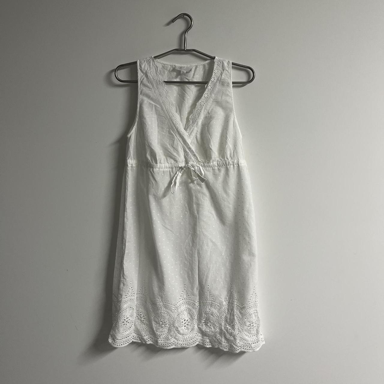 Sheer Lace Dress / White / 10 beautiful vintage... - Depop