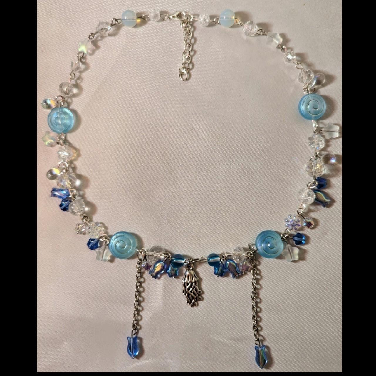 Women's White and Blue Jewellery | Depop