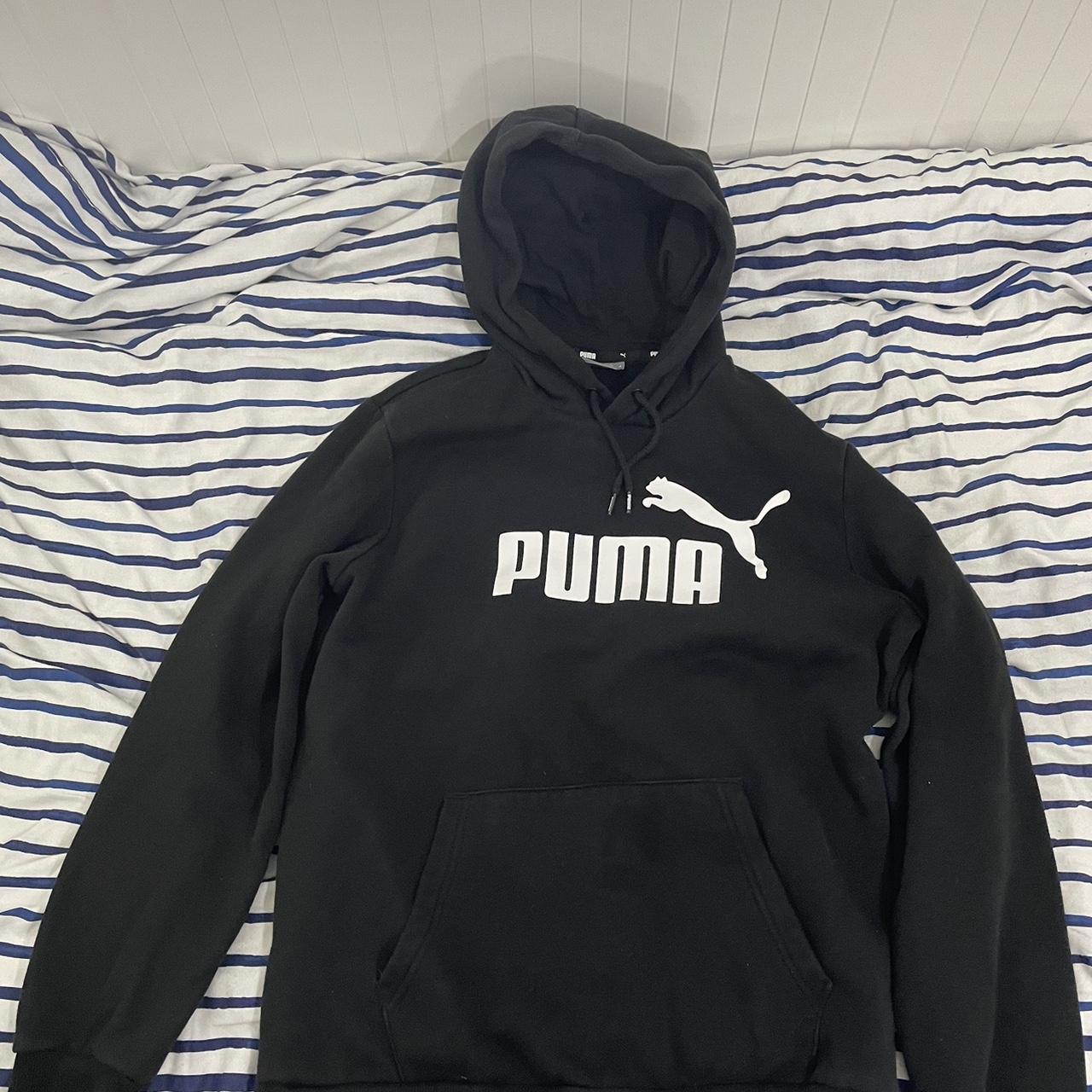 Puma Men's Black Hoodie | Depop