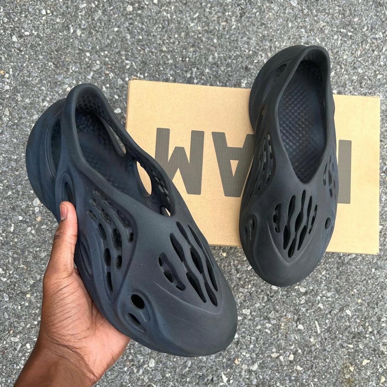 yeezy foam runner black and blue