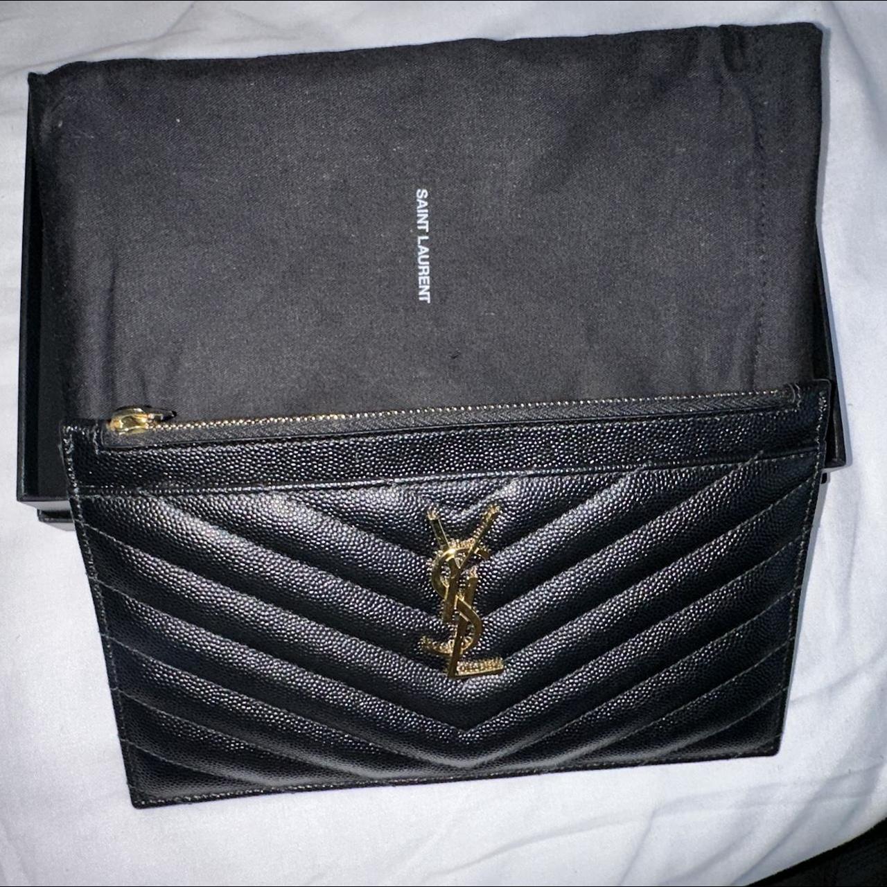 SAINT LAURENT ZIP PURSE duster bag and box Depop