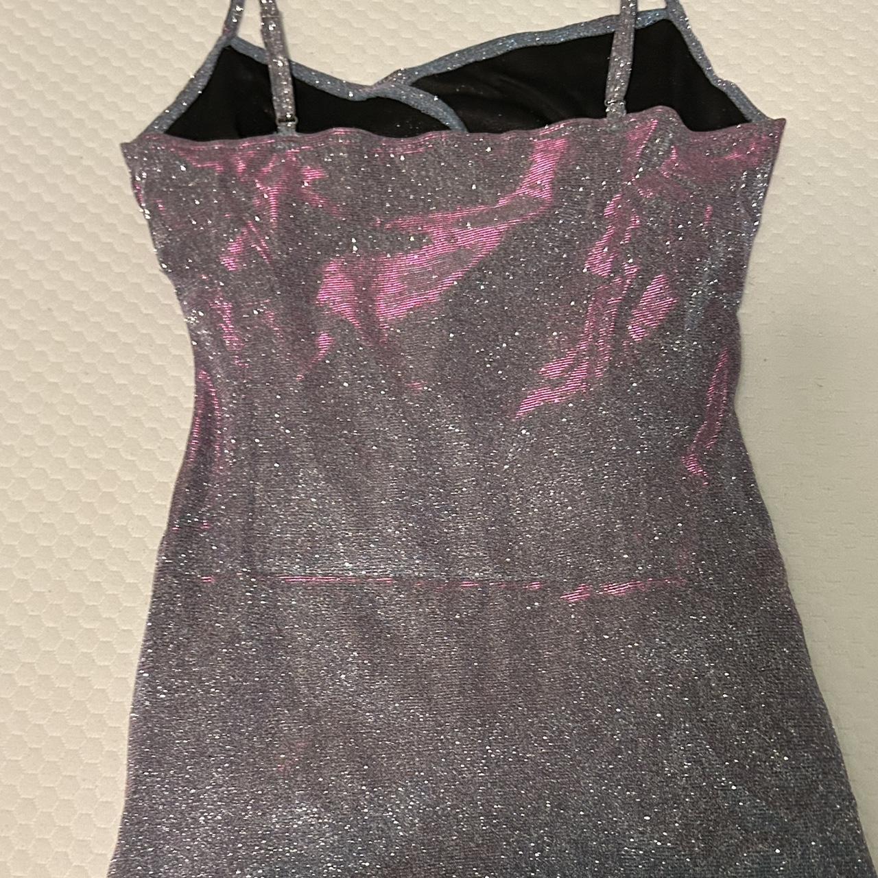 SHEIN BAE Glitter Runched Wrapped Cami Dress fits... - Depop