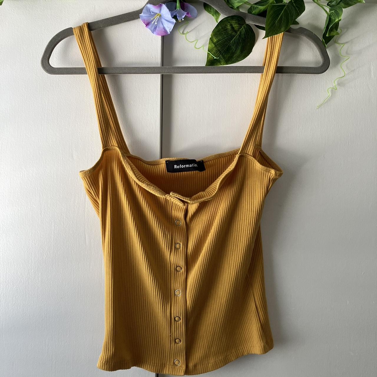 Reformation Tank Top perfect mustard yellow. Depop