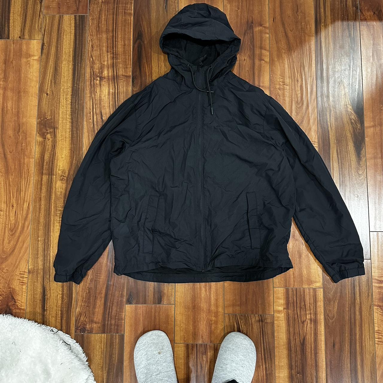 Windbreaker Black windbreaker, pretty nice and big,... - Depop