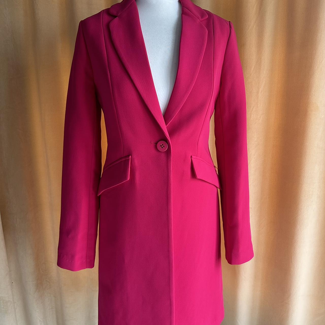 Guess Pink Fuchsia Trench Coat Size S 8 10 New