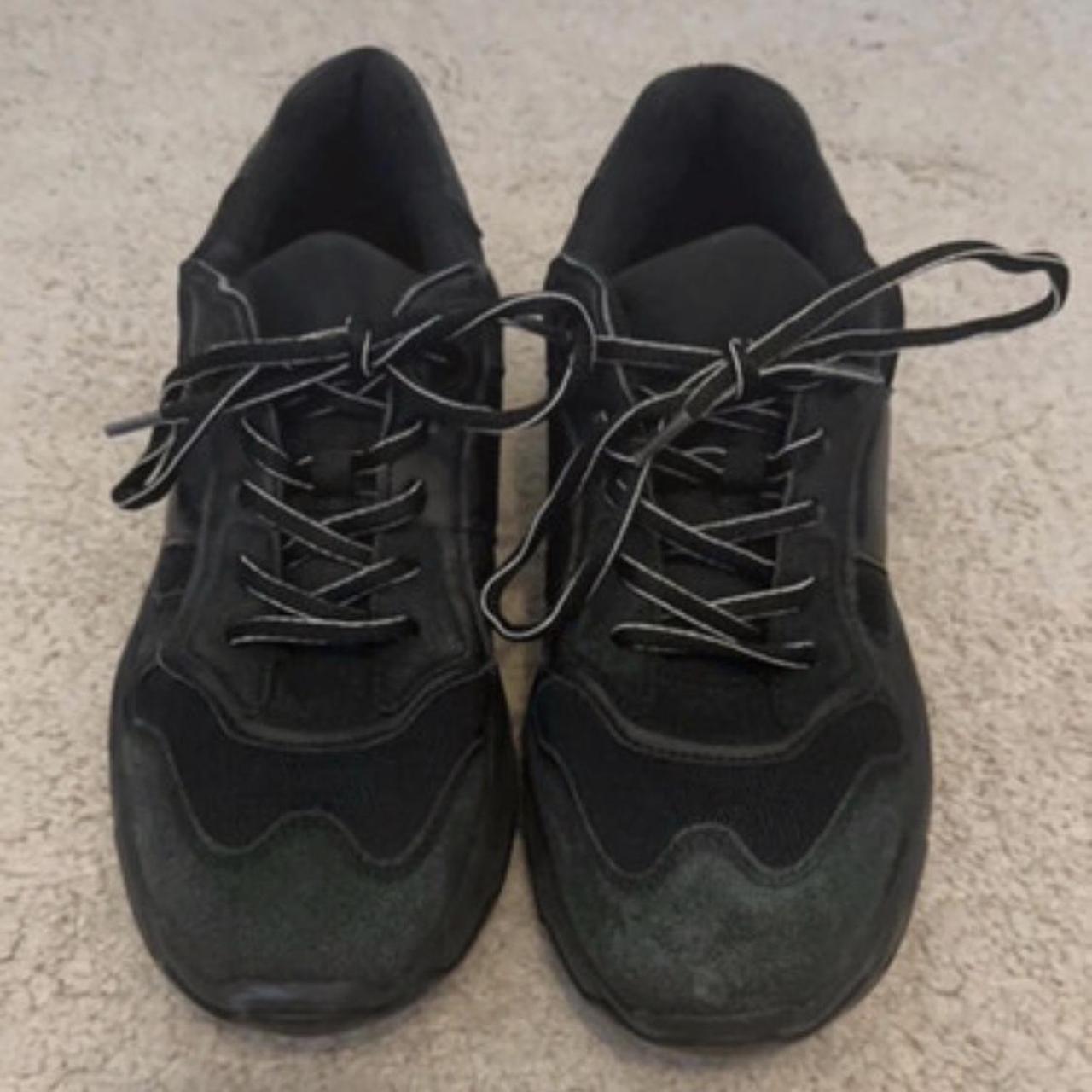Zara black chunky trainers Size 5 Depop