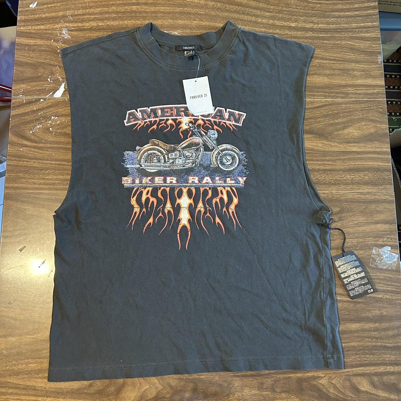 band cutoff tee men’s small new forever21... Depop