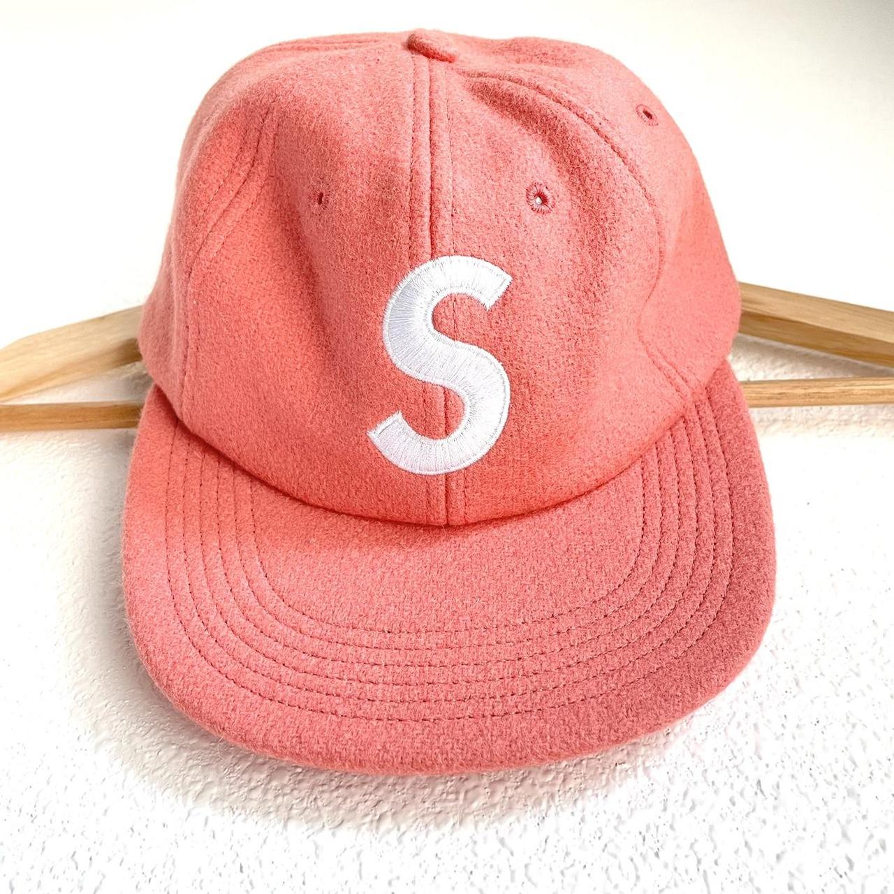 Supreme Wool 'S' Logo Hat 6-Panel Coral... - Depop