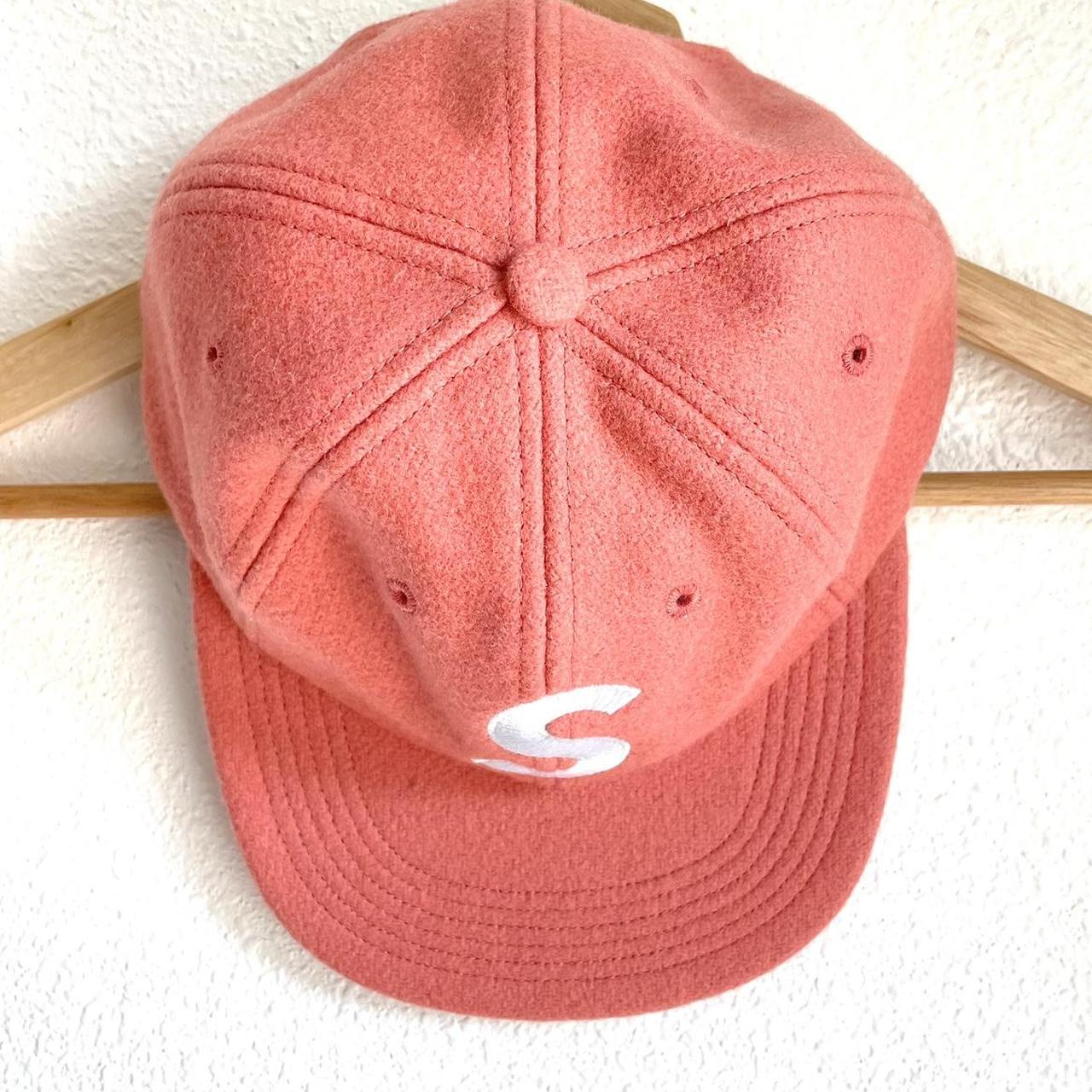 Supreme Wool 'S' Logo Hat 6-Panel Coral... - Depop