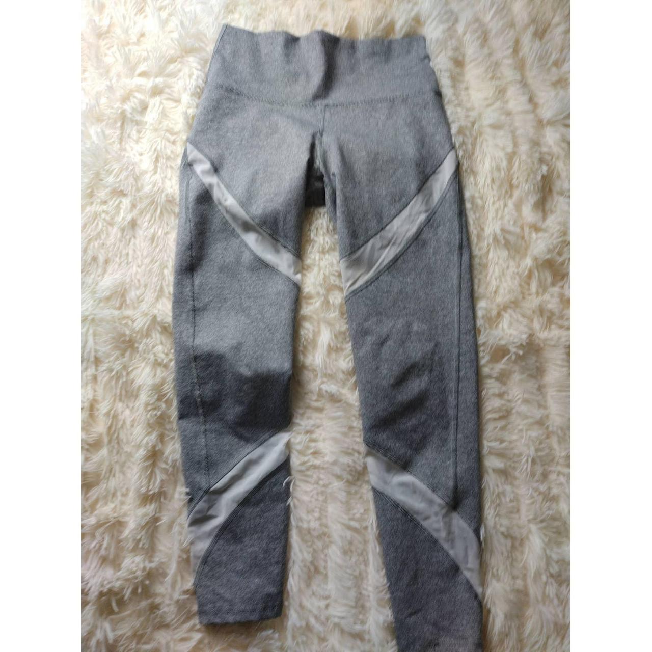 Women Aerie Gray and White See-through Leggings Size