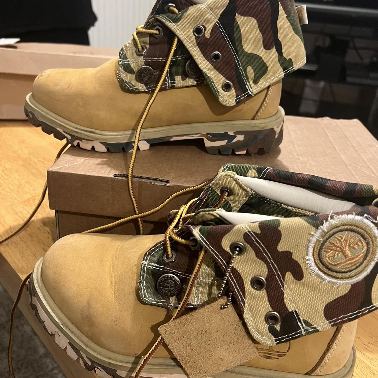 Khaki timbs sales