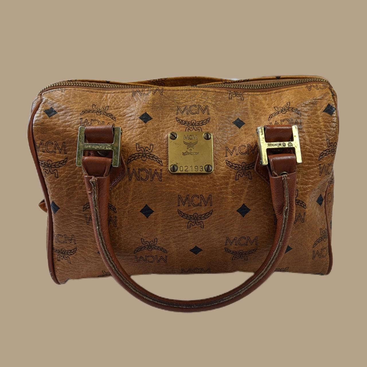 Vintage mcm boston bag hot sale