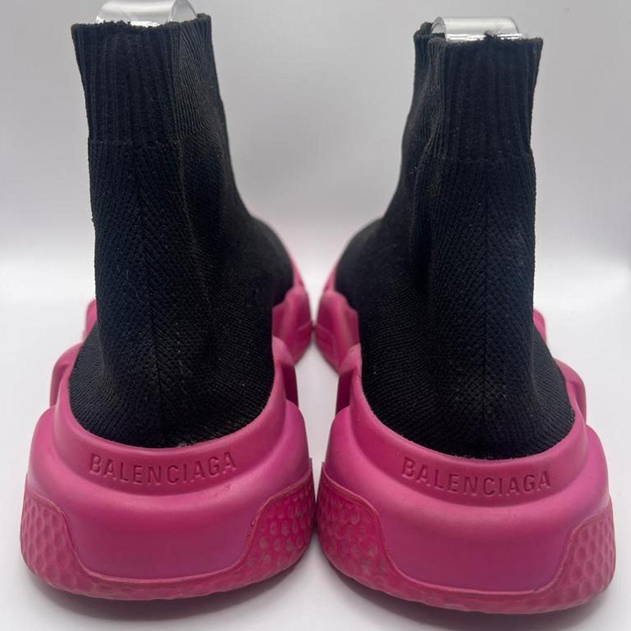 balenciaga speed black and pink