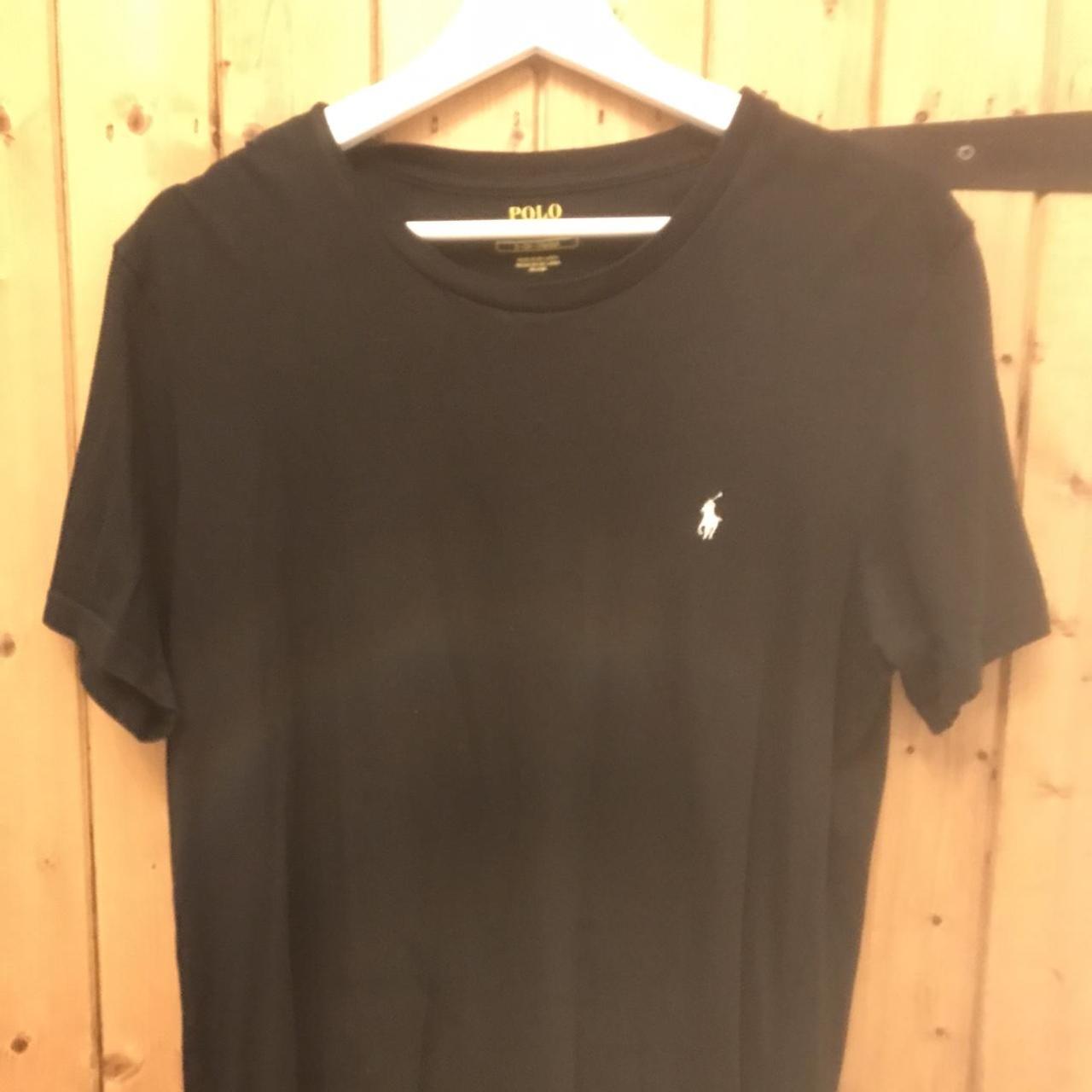Used black Ralph Lauren small t-shirt - Depop