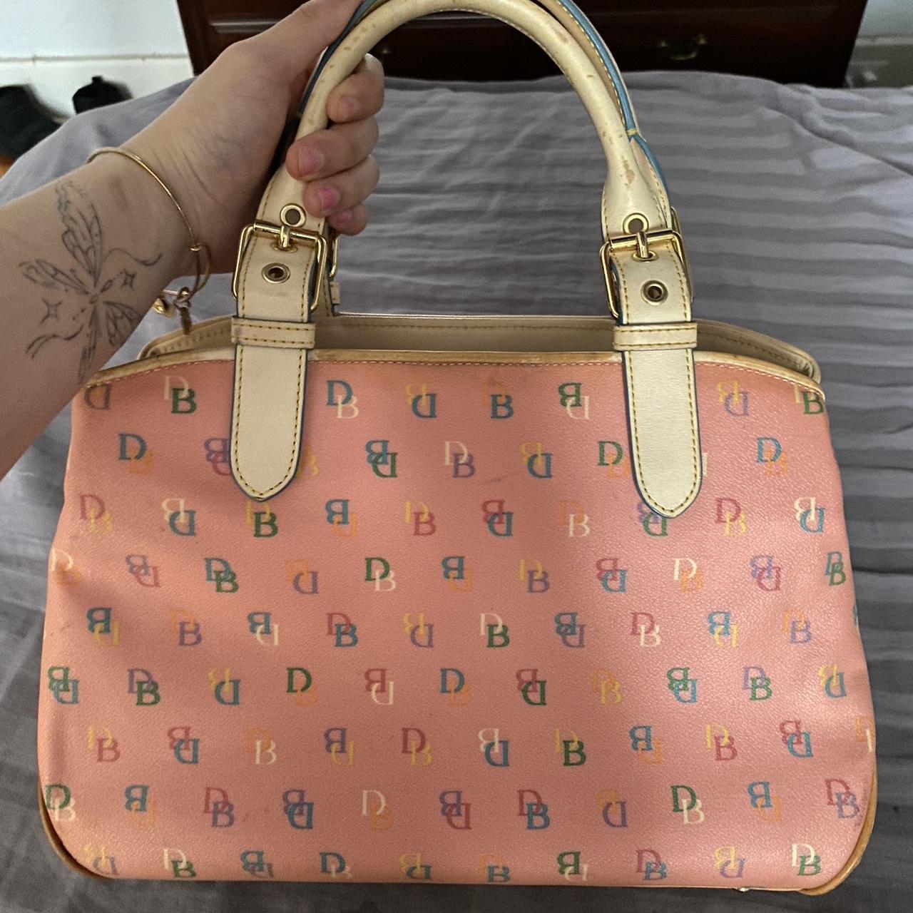 Dooney Burke y2k vintage coral handbag. Authentic Depop