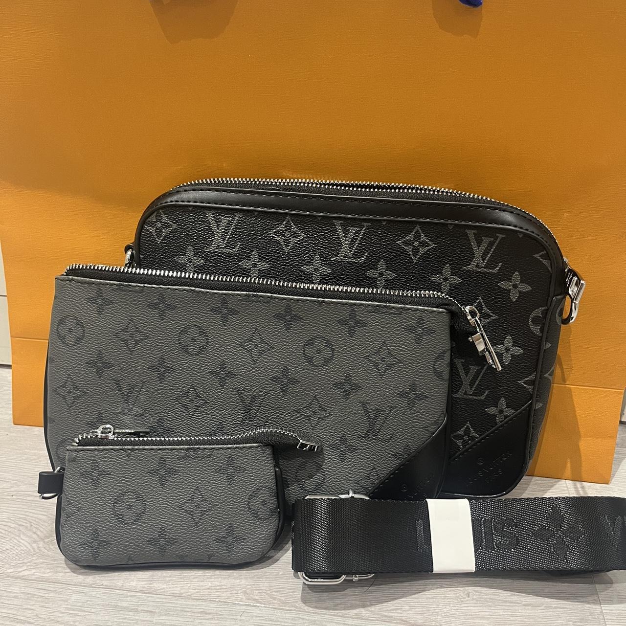 Lv Trio messenger bag GREY AND BLACK☑️🖤 Brand... - Depop