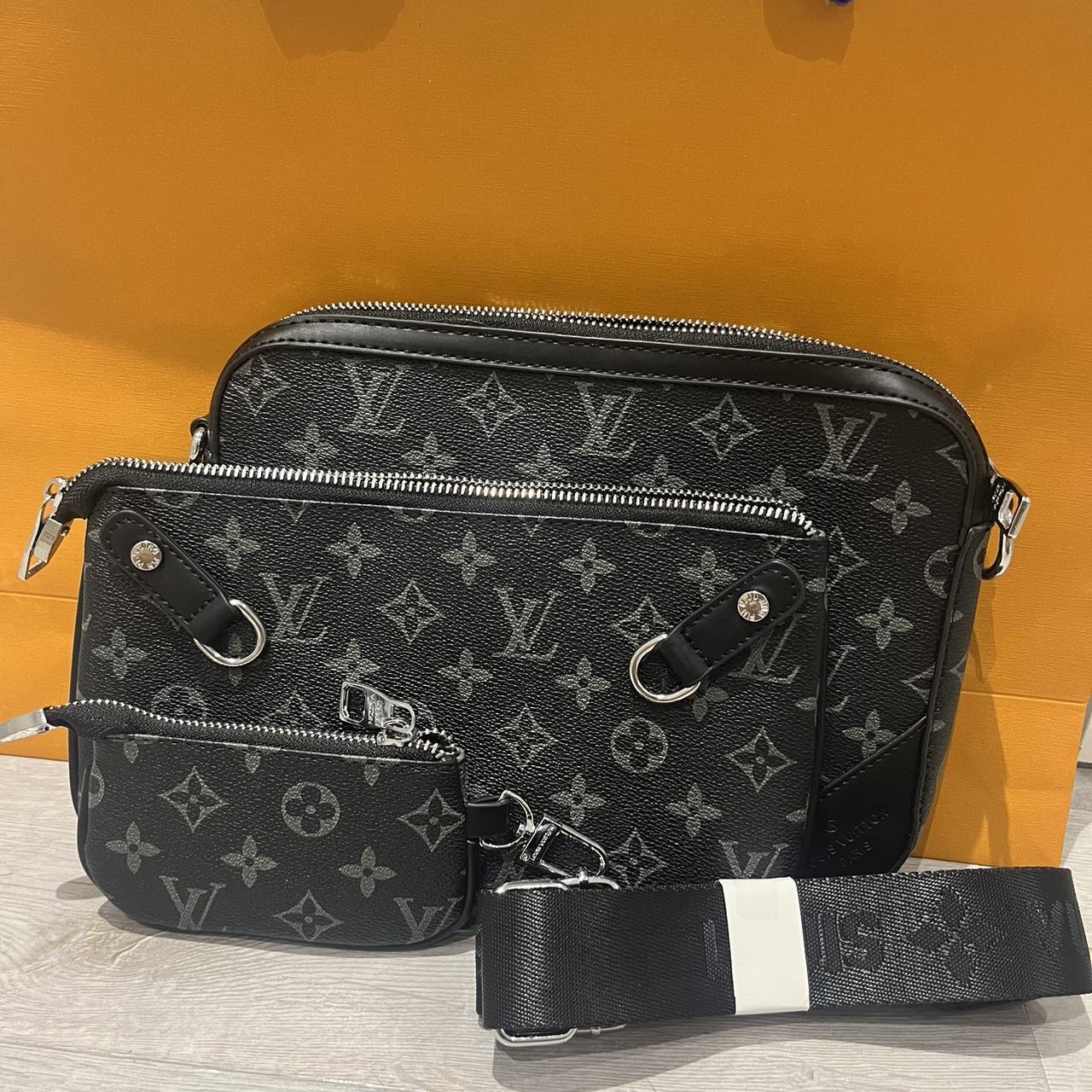 Lv Trio messenger bag GREY AND BLACK☑️🖤 Brand... - Depop