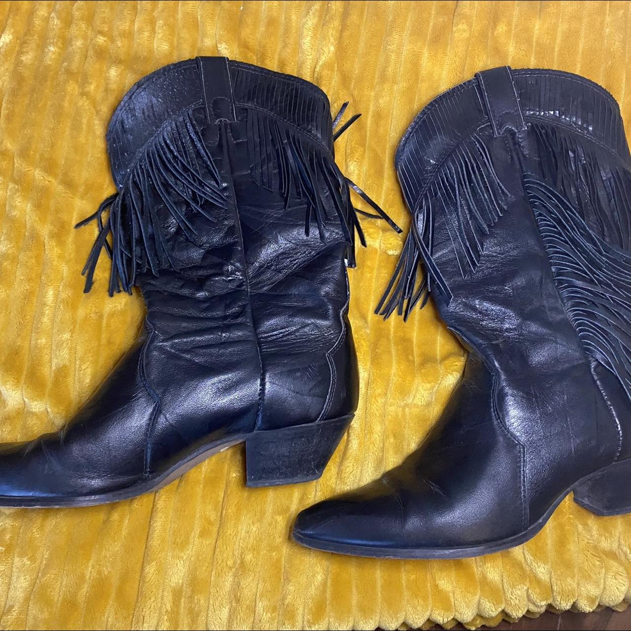 Vintage Laredo fringe cowboy boots. Made in USA - Depop