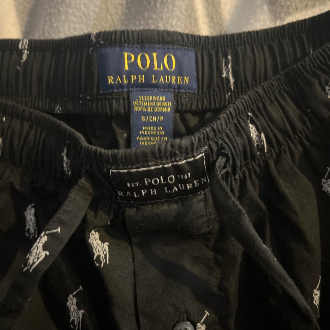 small black polo Ralph Lauren pajama pants - perfect... - Depop