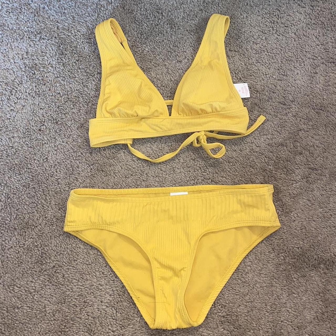 Cute Yellow Bikini Never worn, perfect condition... - Depop